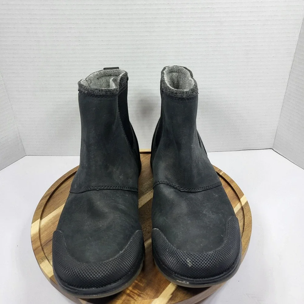 Sorel Mens Explorer Blitz Chelsea Boots Black Waterproof Leather Size 9.5 NM4909